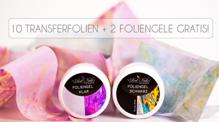 TOP SET - 10 Transferfolien + 2 Foliengele GRATIS