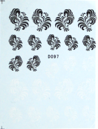 Black and White Sticker Floralia