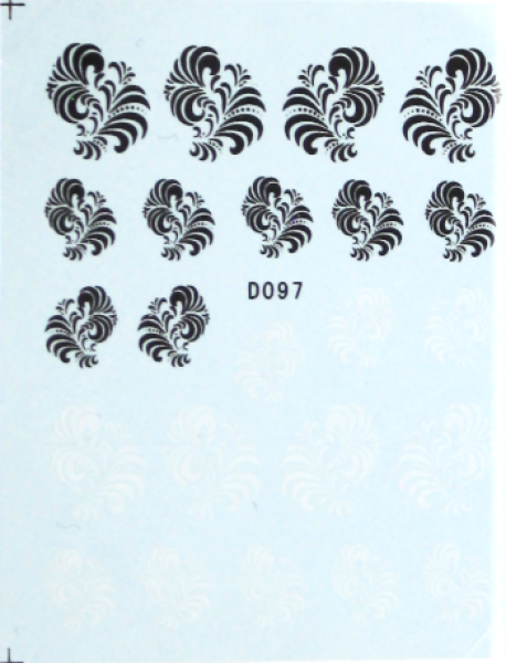 Black and White Sticker Floralia
